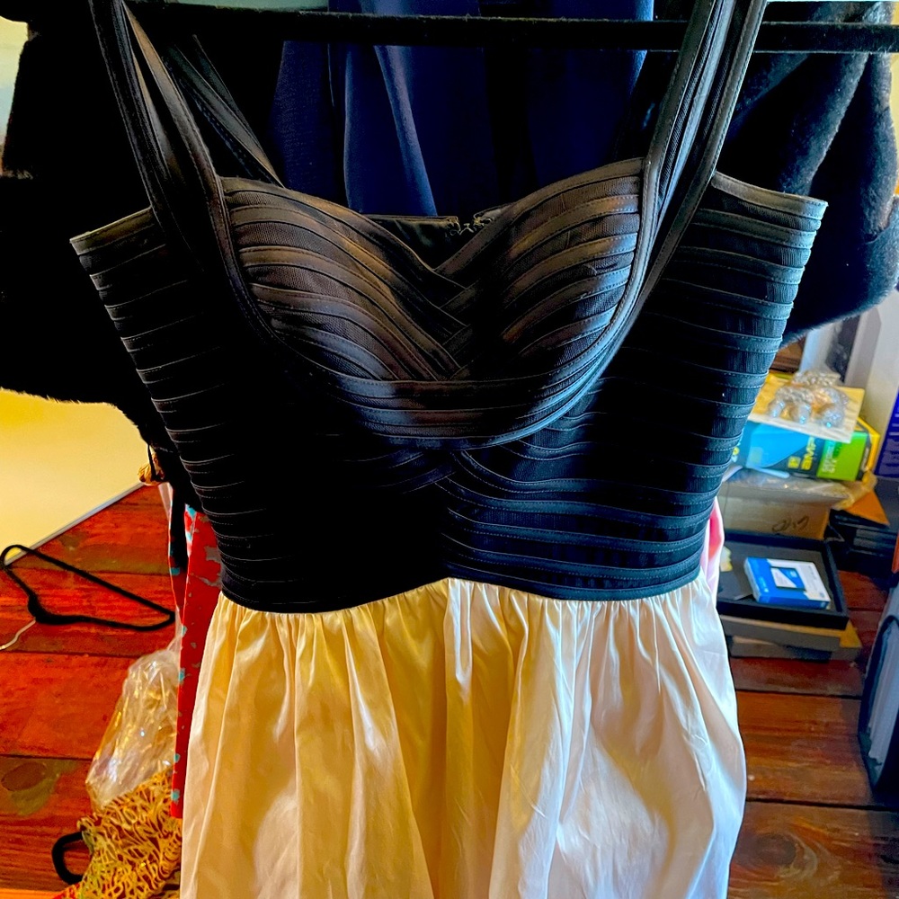 Black and Champagne Dress Size 4